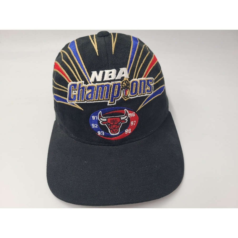 Vintage Chicago Bulls 1998 NBA‎ Champions Starter Adjustable Hat Cap 90s Black